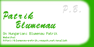 patrik blumenau business card